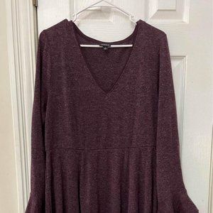 Torrid Sweater Dress Burgundy Size 1